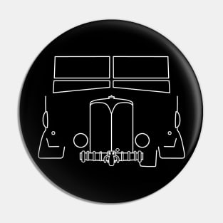 AEC Matador 4x4 classic truck outline graphic (white) Pin