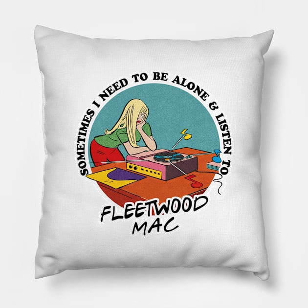 Fleetwood Mac / Vinyl Obsessive Fan Design Pillow by DankFutura