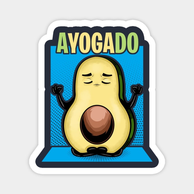 avocado yoga funny Magnet by the house of parodies