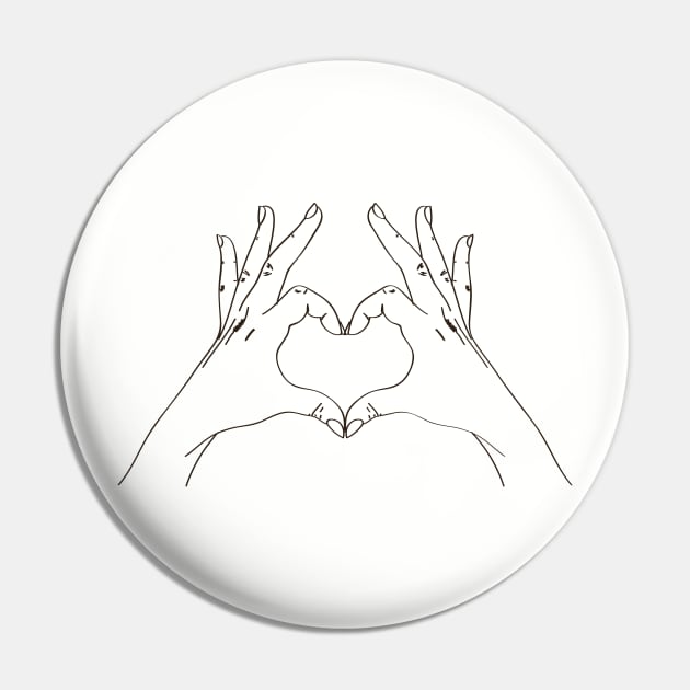 Heart fingers  sign Pin by Sapfo