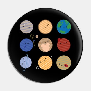 Kawaii Solar System Pin