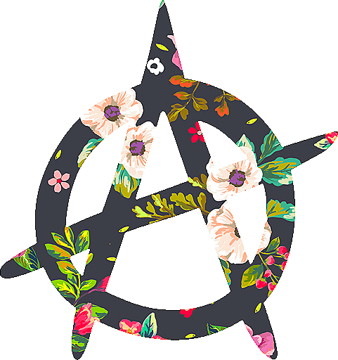 Anarchy Includes Flowers Kids T-Shirt by Sociosquid