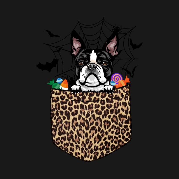 Cute Dog Lover Gift Leopard Boston terrier Halloween by saugiohoc994