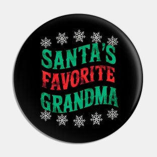 Santa 's favorite grandma | grandma lover Pin