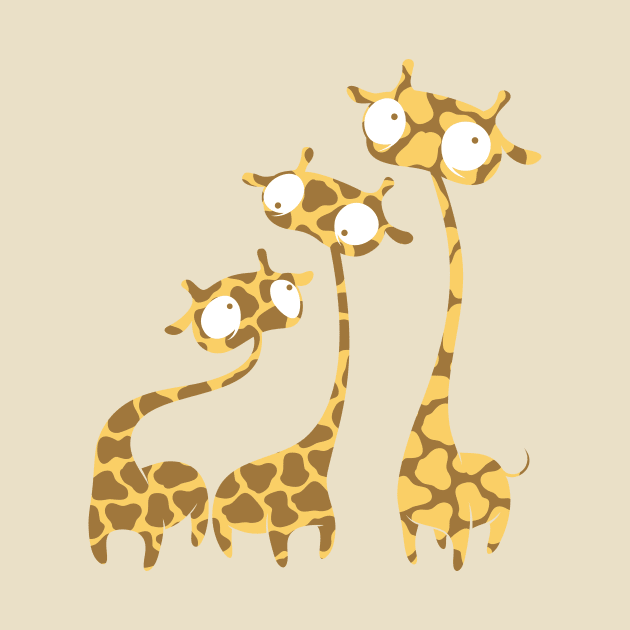 Cute Giraffe Family - Savannah Animals by loltshirts