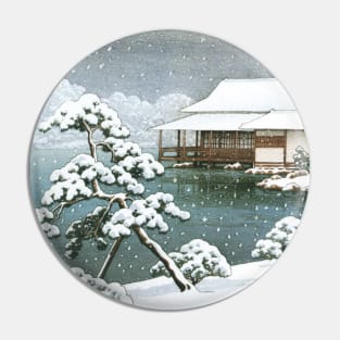 Snow at Kiyosumi Garden by Kawase Hasui Pin