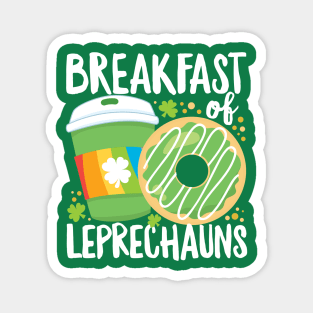 St Patrick's Day Funny Breakfast of Leprechauns Coffee Magnet