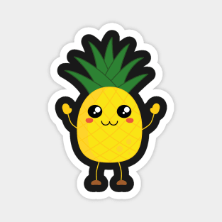 Cute kawaii pineapple waving Magnet