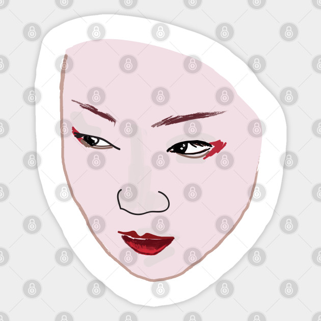 Geisha Face Geisha Sticker Teepublic Au