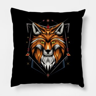 Fox illustration design Pillow