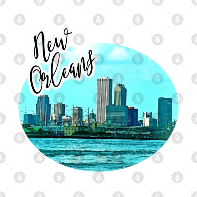 New Orleans Skyline (video game graphic style) by RoxanneG