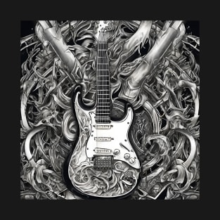 Guitar Art Design Image T-Shirt