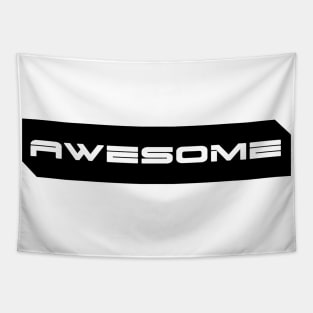 Awesome simple cyberpunk urban slang letters white Tapestry