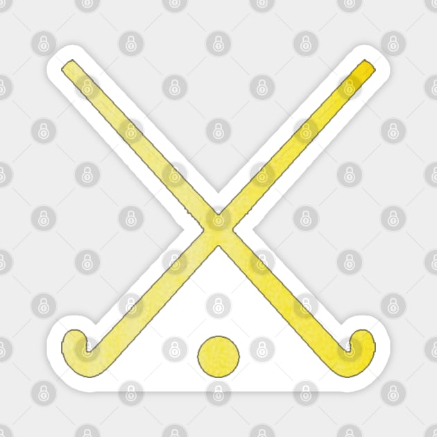 Field Hockey Yellow Magnet by hcohen2000