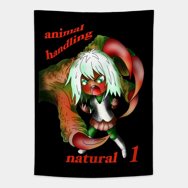dnd animal handling natural 1 Tapestry by cuisinecat