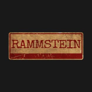 Aliska text red gold retro Rammstein T-Shirt