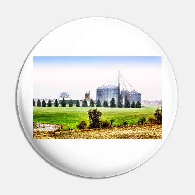 Farm Grain Silos In Morning Mist Pin by Robert Alsop