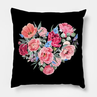 heart of flowers Pillow