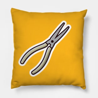 Cutting Metal Pliers Sticker vector illustration. Mechanic and Electrician working tool equipment objects icon concept. Hand tools for repair building sticker design icon logo. Pillow