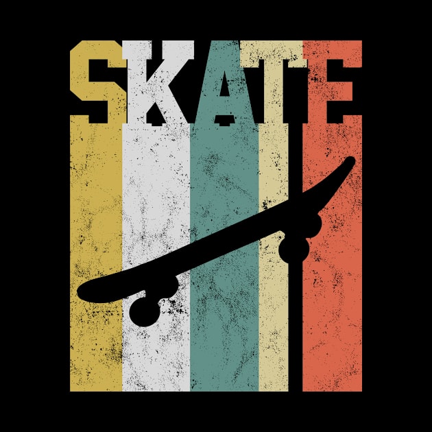 Skate Skater Skateboard Vintage by KAWAIITEE