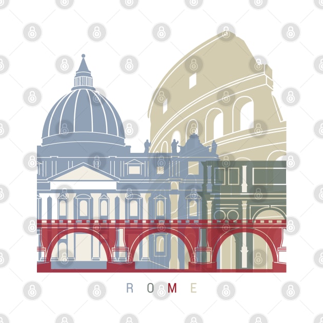 Rome skyline poster by PaulrommerArt