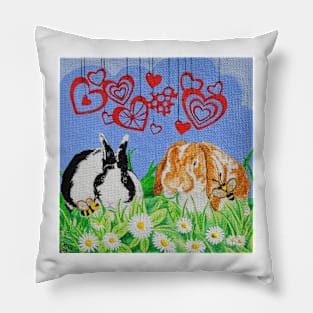 Bunny Anytime Valentines-Design Nine Pillow