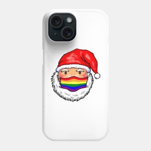 Santa Claus Gay Rainbow Face Mask Phone Case