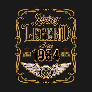 36th Birthday Gift For Men Women Living Legend Since 1984 T-Shirt