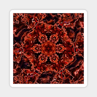 Red Mandala Christmas Design Magnet