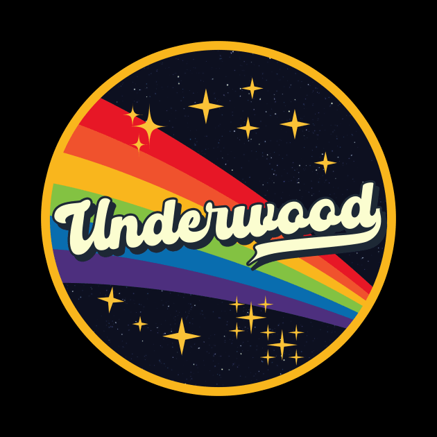 Underwood // Rainbow In Space Vintage Style by LMW Art