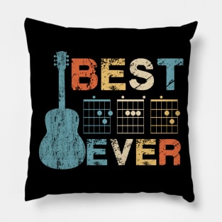 Best Dad Ever Guitar Chords Musician Funny Fathers Day Gift Idea Tshirt Pillow