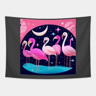 Flamingos Graphic . Tapestry