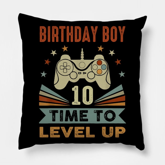 10 years old birthday gift Pillow by BaderAbuAlsoud