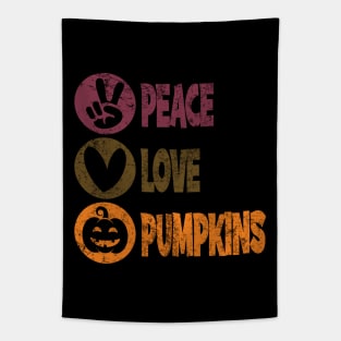 Peace Love Pumpkin Tapestry