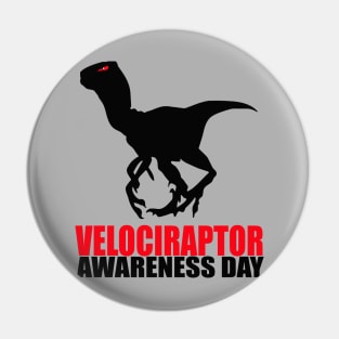 Velociraptor awareness day Pin