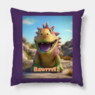 Dino Rawrrrr Kids Shirt Pillow
