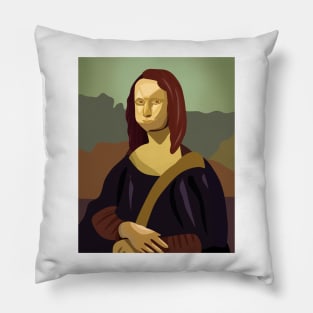 Minimalist Cutout Mona Lisa Pillow