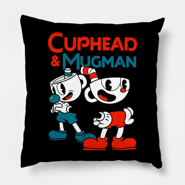 Cuphead & Mugman Pillow by vesterias