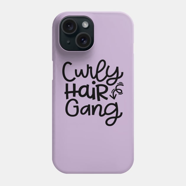 Curly Hair Gang Hairstylist Curly Hair Cute Phone Case by GlimmerDesigns