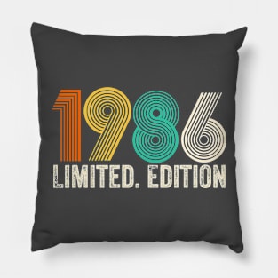 Vintage 1986 Birthday Retro 1986 For Men Women born in 1986 Pillow