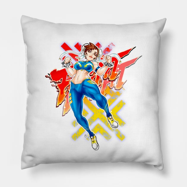 Chun-Li Street Fighter Pillow by maxgunner44