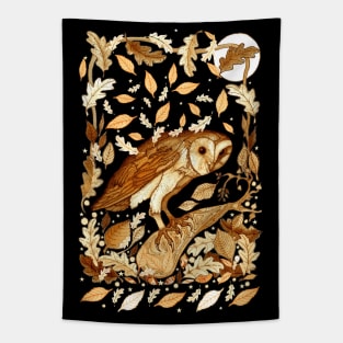 Medieval Barn Owl Tapestry