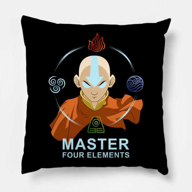 MASTER FOUR ELEMENTS Pillow by canzyartstudio