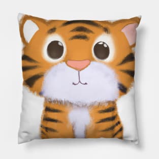 Cute Tiger Drawing Pillow