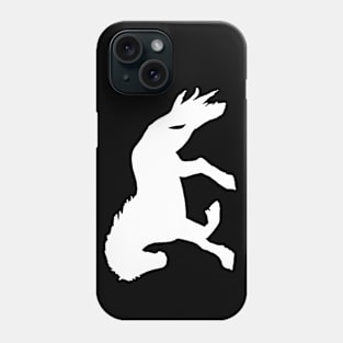 trotting horse white Phone Case