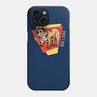 Bulldog in Abstract Phone Case