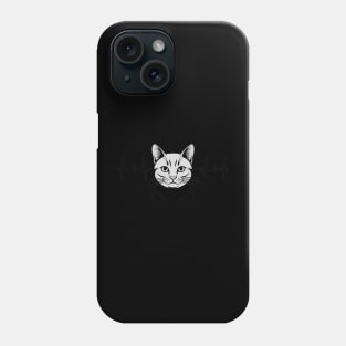 Heartbeat Cat British Longhair Cat Phone Case