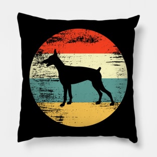 Doberman Pinscher Dog Sunset Pillow