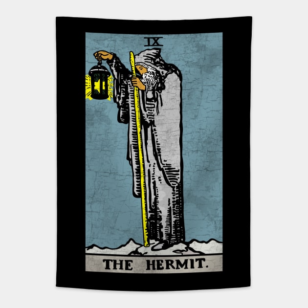 Tarot card The Hermit Tarot Card Tapestry TeePublic