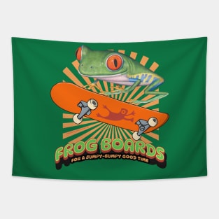 Funny Cute Red Eyed Tree Frog Skateboard Tapestry